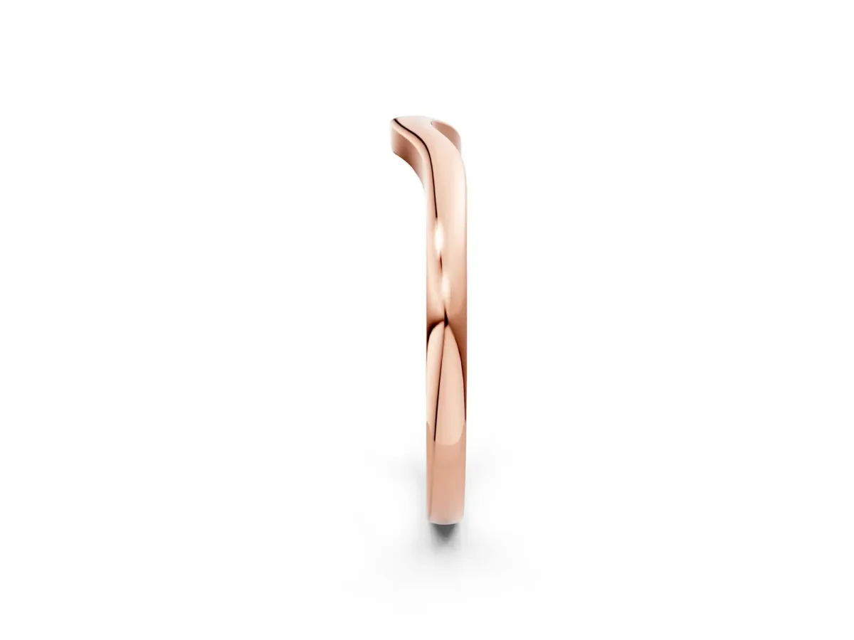 Curved Plain Band Rose gold