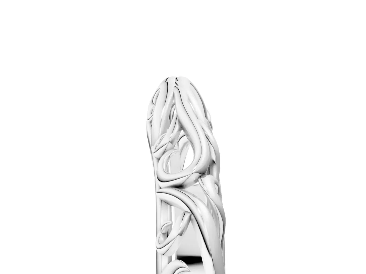 Twisted Vine Filigree Band Silver