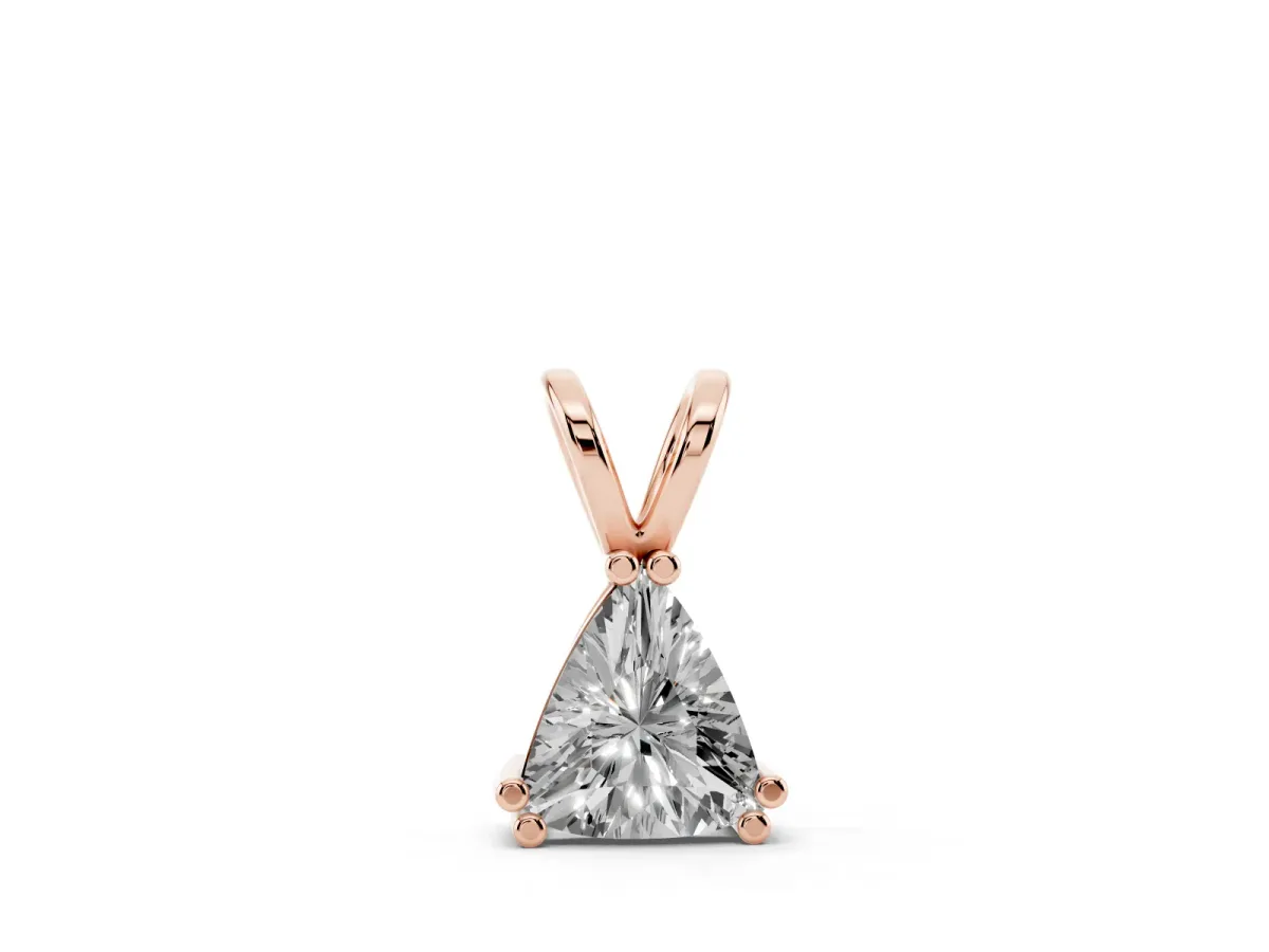 Gold Wire Wrapped Calf Crystal Pendant Rose gold