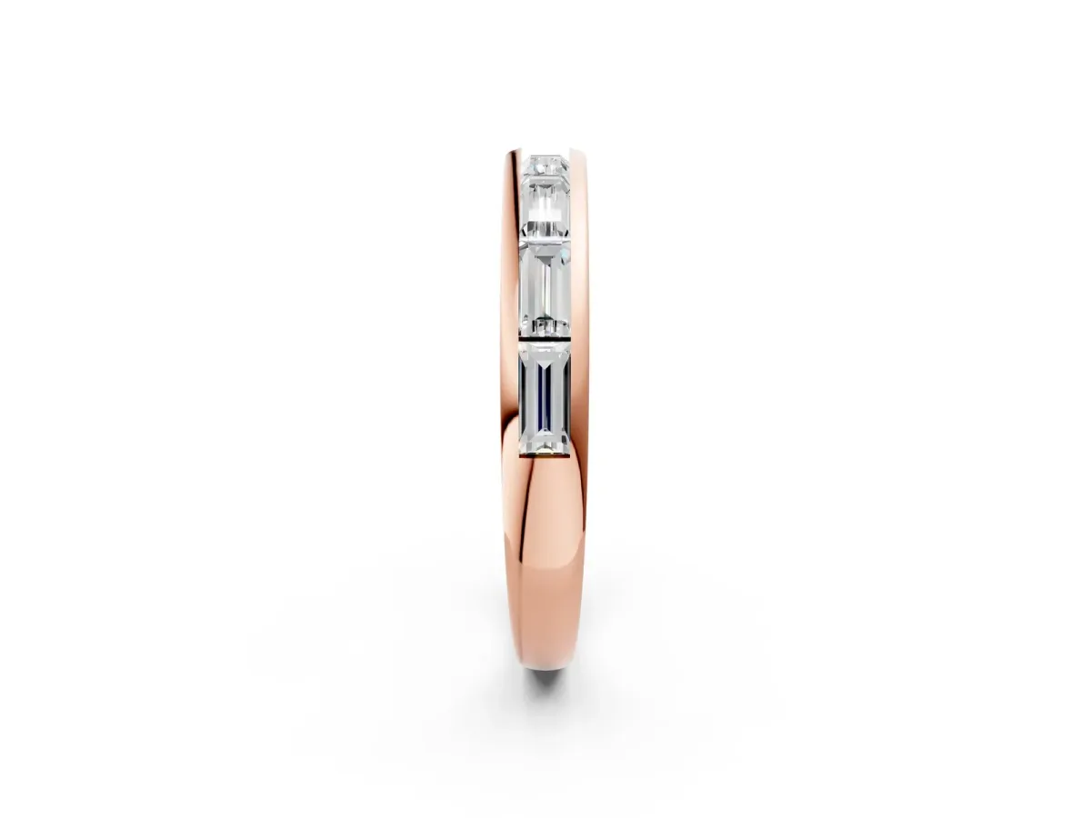 Channel-Set Baguette Diamond Eternity Band Rose gold