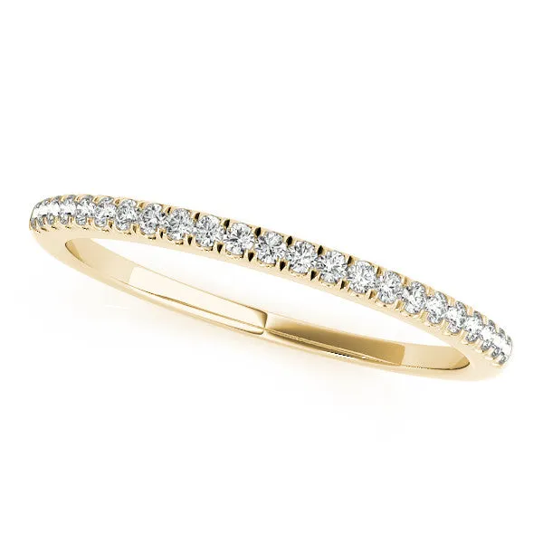 Round Cut Diamond Pavé Eternity Band with Micro Prong Setting Yellow gold