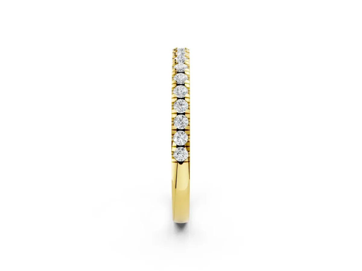 Round Diamond Pavé Set Eternity Band Yellow gold