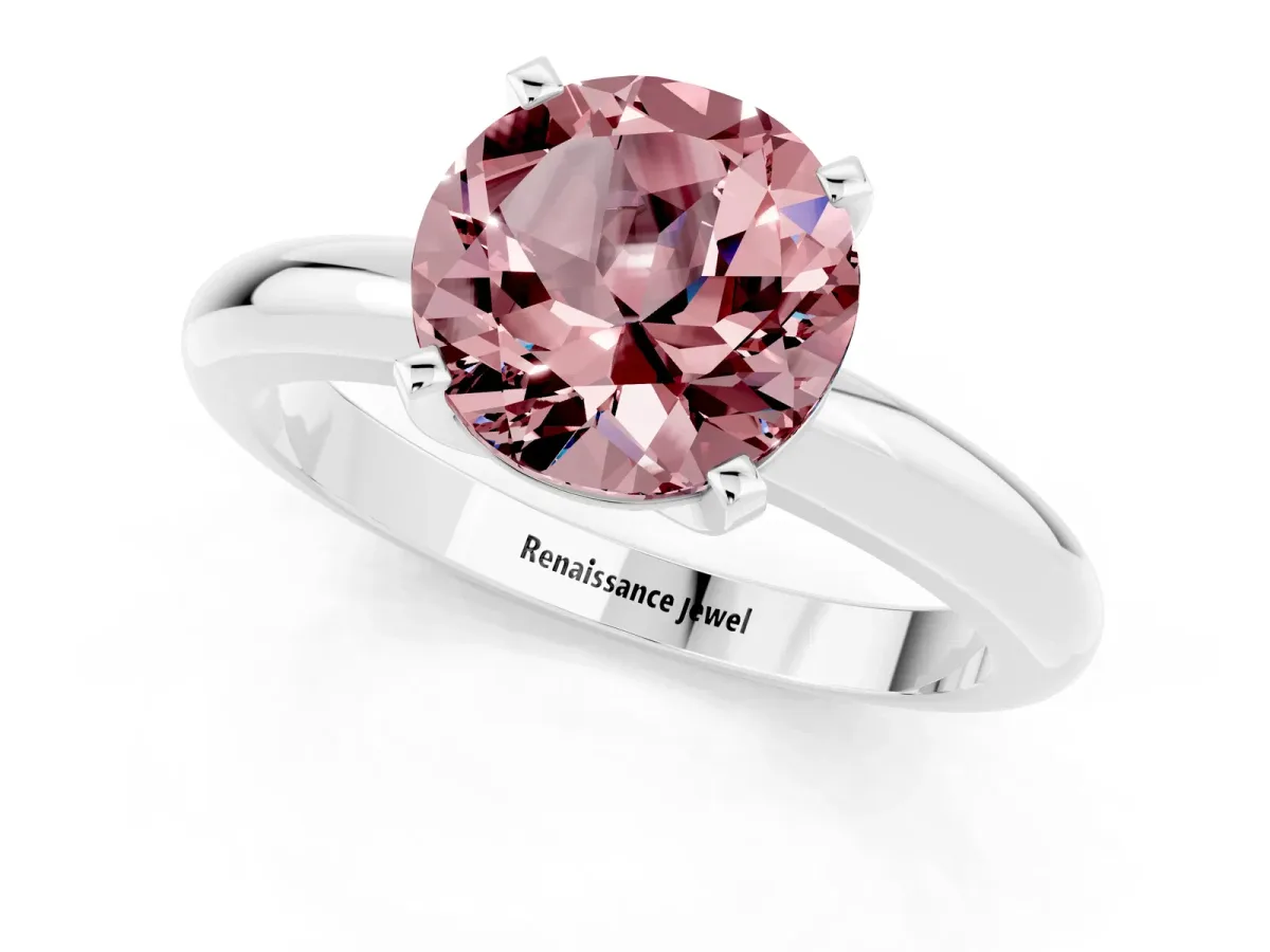 Round Moissanite Leaf Eternity Band with Bezel Setting Silver
