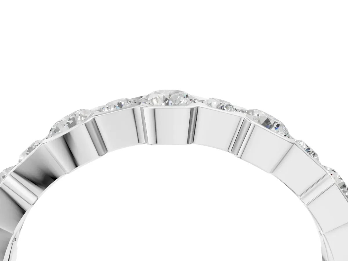 Round Diamond Promise Ring with Round Diamond Accents Platinum
