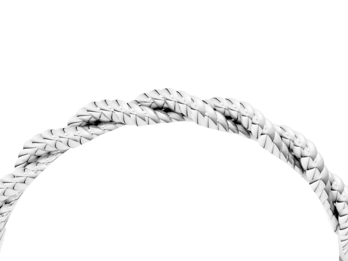 Twisted Rope Solitaire Band with Round Stone and Bezel Setting Platinum