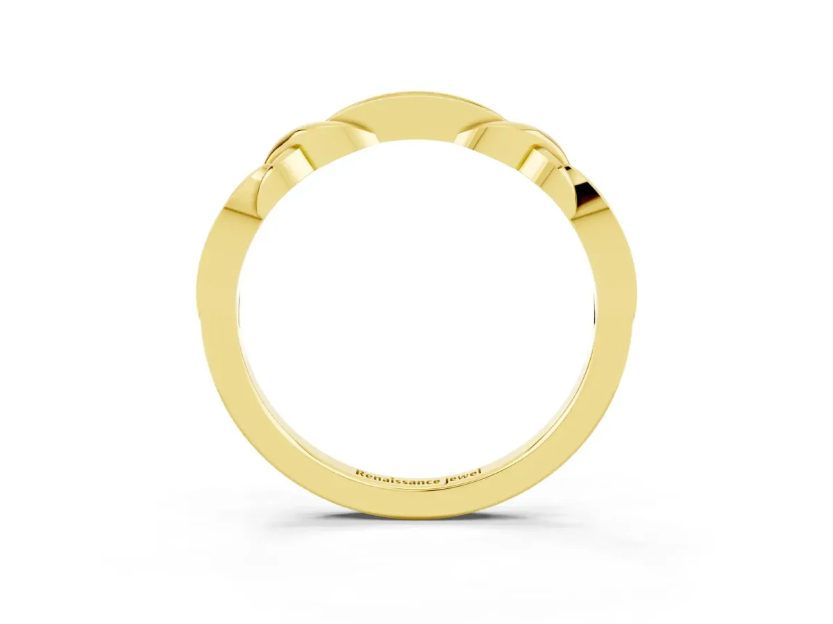Twisted Marquise Tanzanite Pavé Band with Shared Prong Setting Yellow gold
