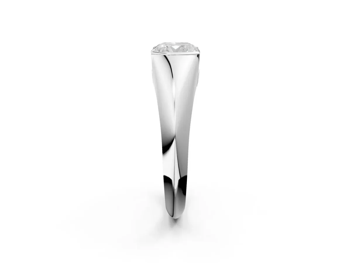 Cushion Cut Solitaire Tension Set Diamond Ring Platinum