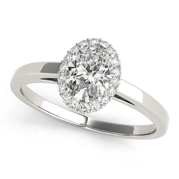 Asscher Cut Halo Diamond Ring with Solitaire Band and Prong Setting Platinum