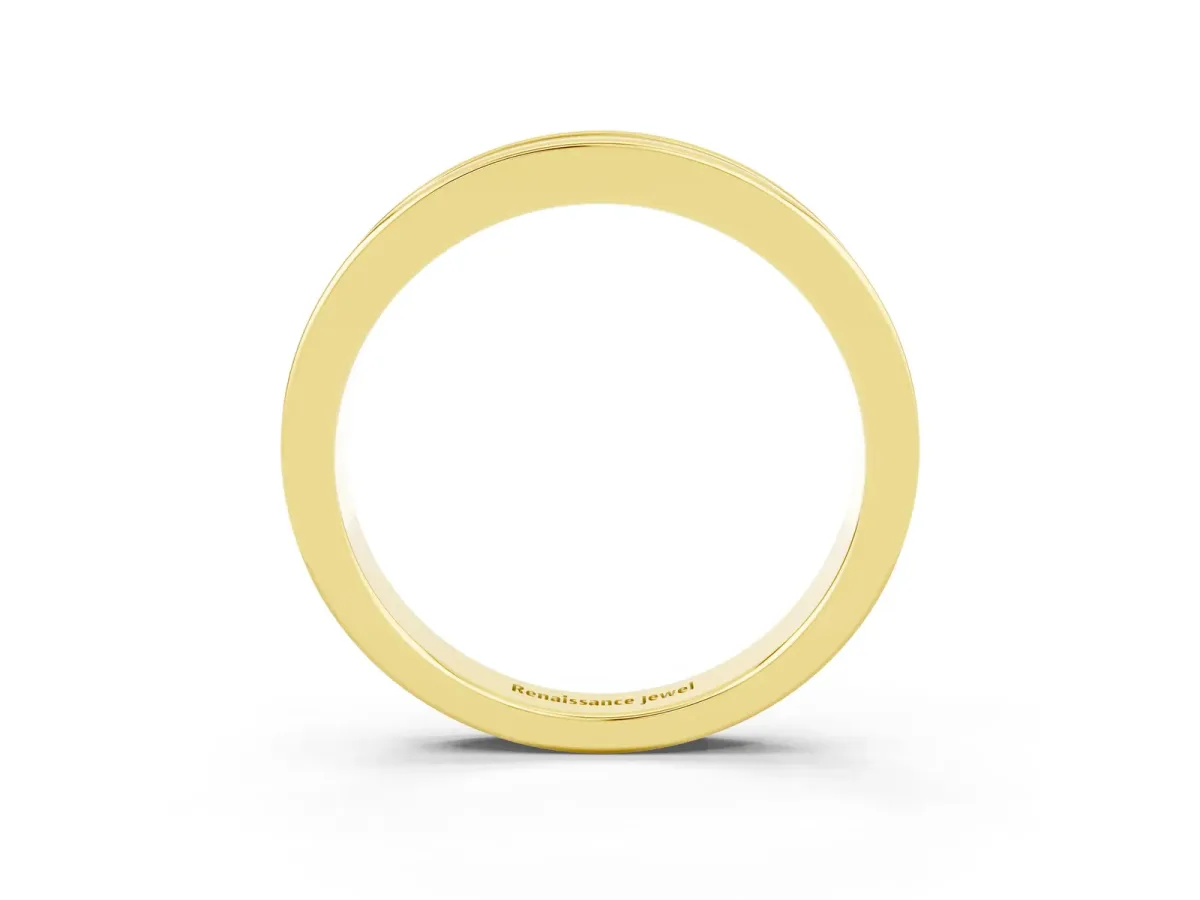Channel Set Round Morganite Eternity Band Yellow gold