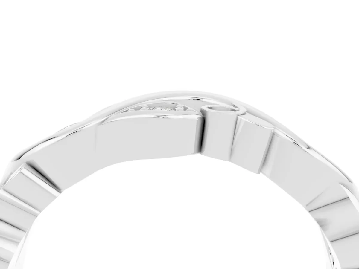 Marquise Moissanite Vine Eternity Band with Bezel Setting White gold