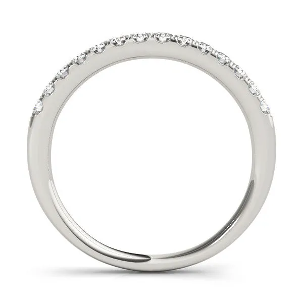 Round Diamond Pavé Eternity Band with Shared Prong Setting Platinum
