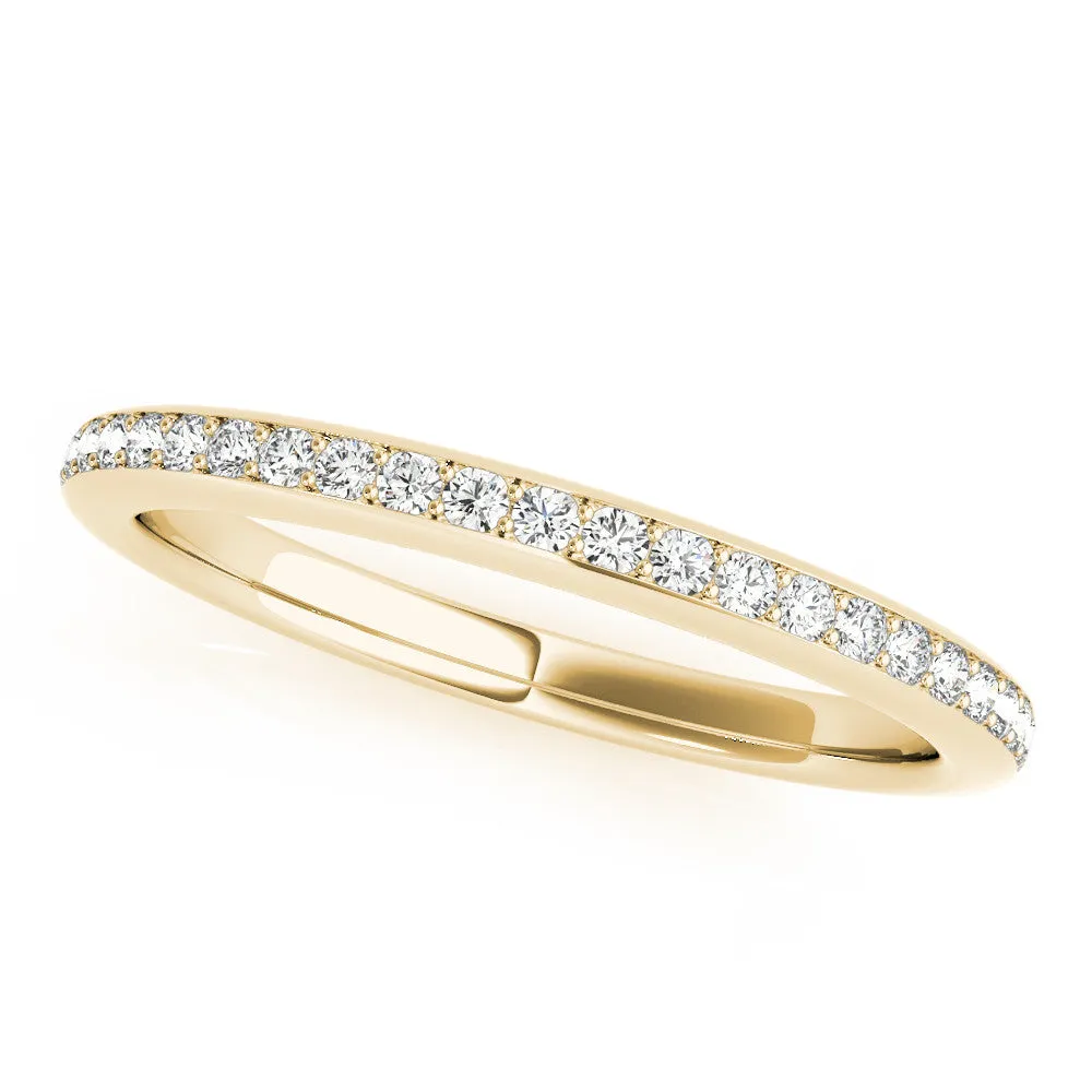 Pavé Round Diamond Eternity Band Yellow gold