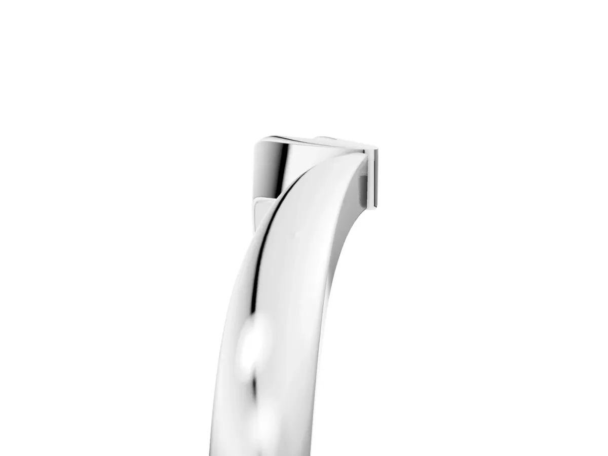 Channel Set Round Diamond Contour Band Silver