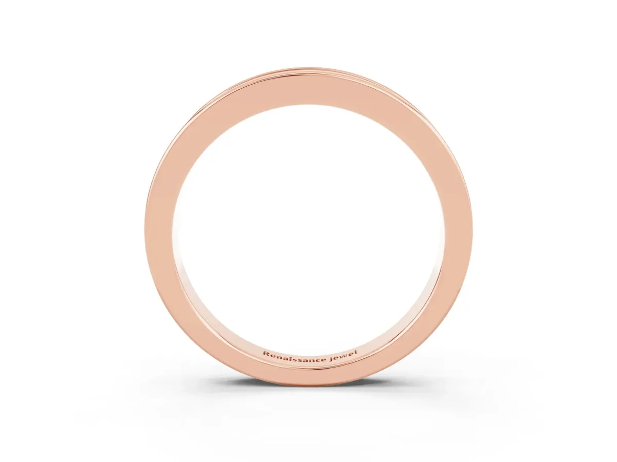 Channel Set Round Citrine Eternity Band Rose gold