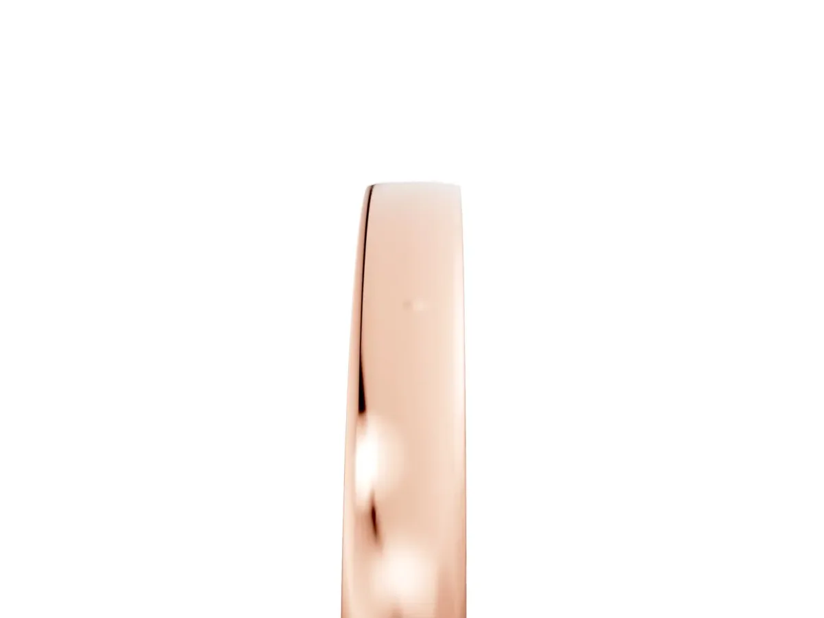 Pavé Round Diamond Channel Set Band Rose gold