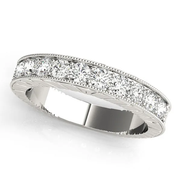 Round Cut Channel Set Diamond Eternity Band Platinum