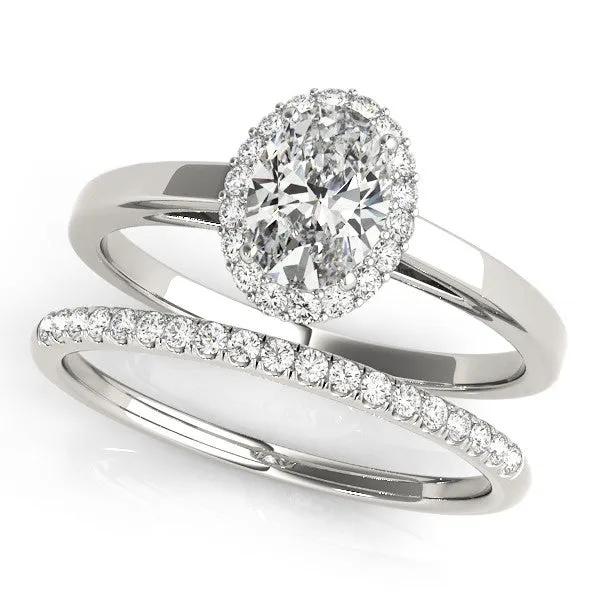 Asscher Cut Halo Diamond Ring with Solitaire Band and Prong Setting Platinum