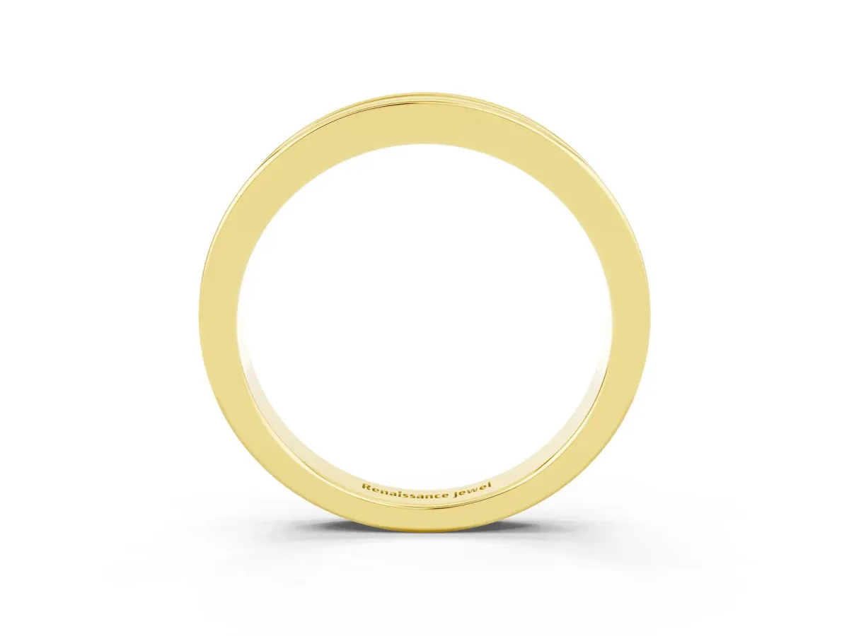 Channel Set Round Yellow Sapphire Eternity Band Yellow gold