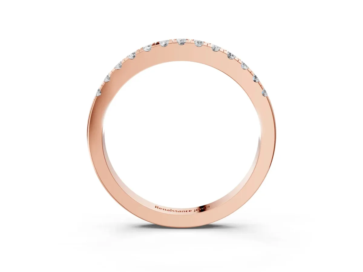 Round Diamond Pavé Eternity Band Rose gold