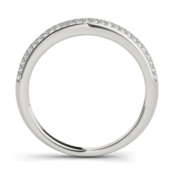 Double Row Round Diamond Pavé Eternity Band Platinum