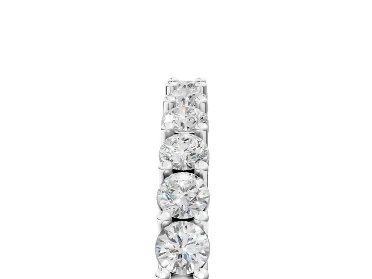 Round Diamond Pavé Half-Eternity Band Platinum
