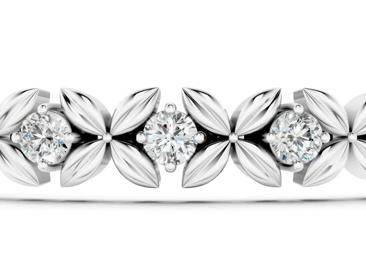 Round Diamond XOXO Tennis Bracelet with Four-Prong Setting Silver