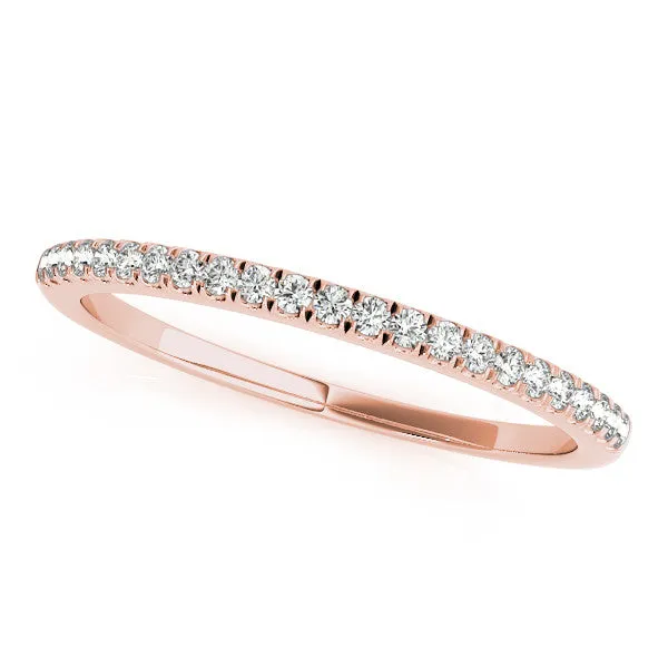 Round Cut Diamond Pavé Eternity Band with Micro Prong Setting Rose gold