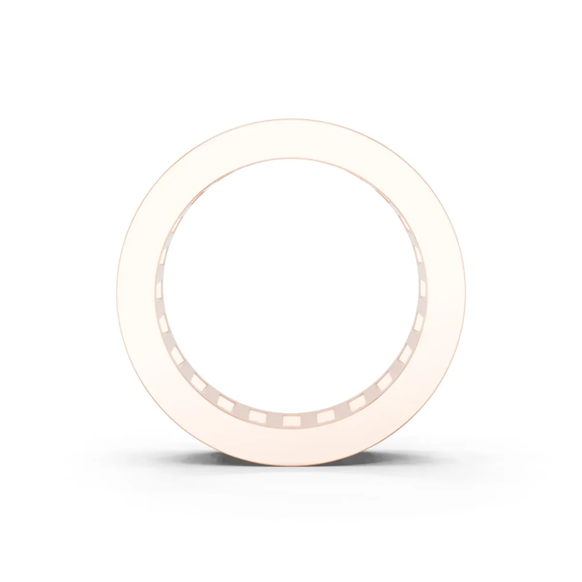emerald Cut eternity band with channel set Rose gold