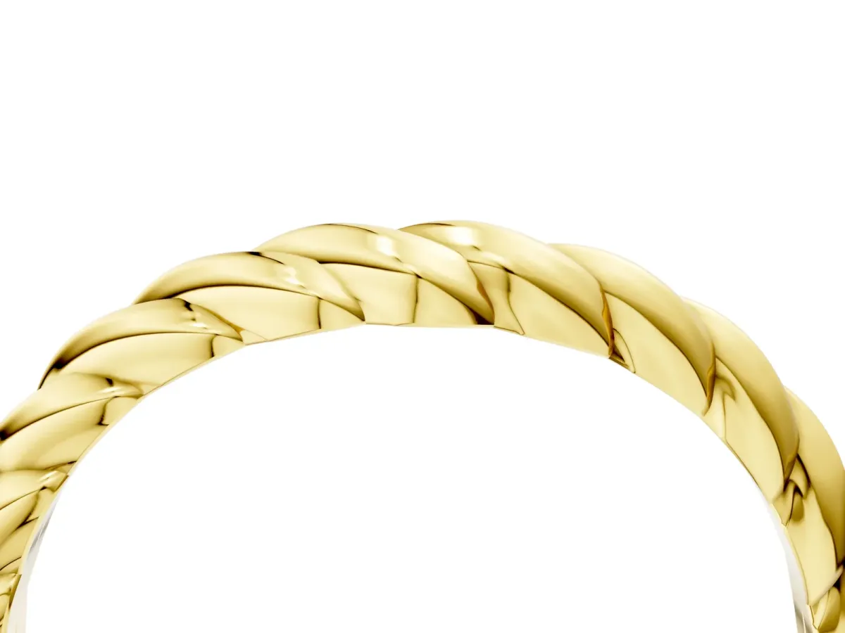 Marquise Diamond Twist Eternity Band with Bezel Setting Yellow gold