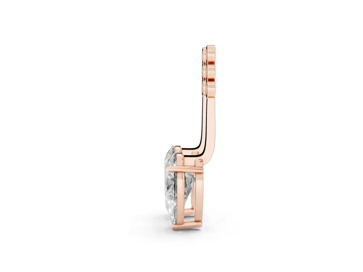 Pear Diamond Drop Earring Jackets Rose gold