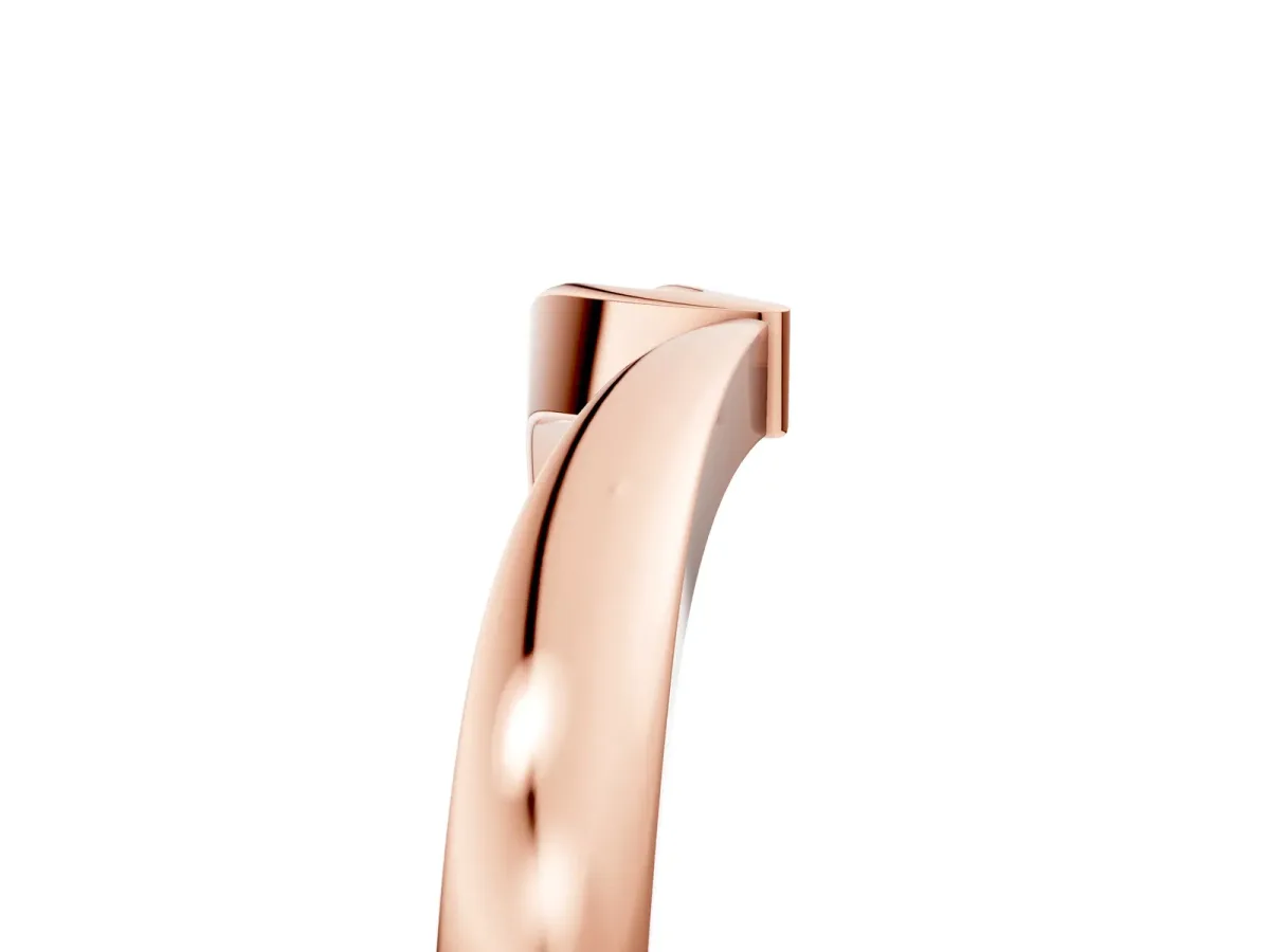 Channel Set Round Diamond Contour Band Rose gold
