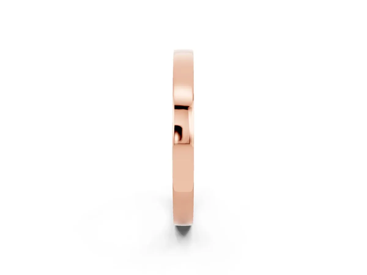 Pavé Round Citrine Channel Set Band Rose gold