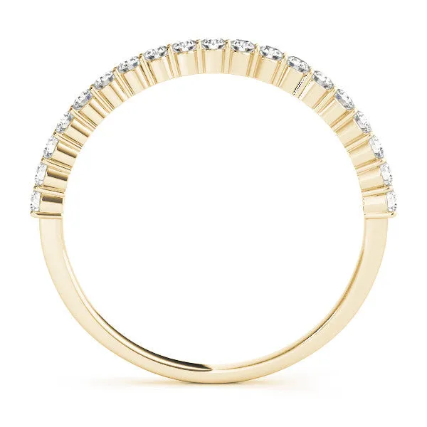 Round Diamond Prong Set Eternity Band Yellow gold