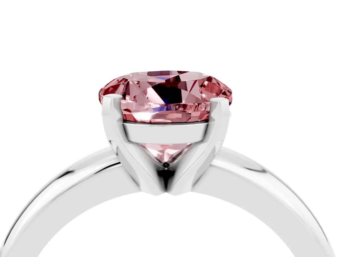 Round Moissanite Leaf Eternity Band with Bezel Setting Silver