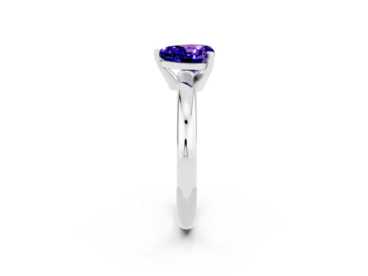 Pavé Round Morganite Twist Band Platinum