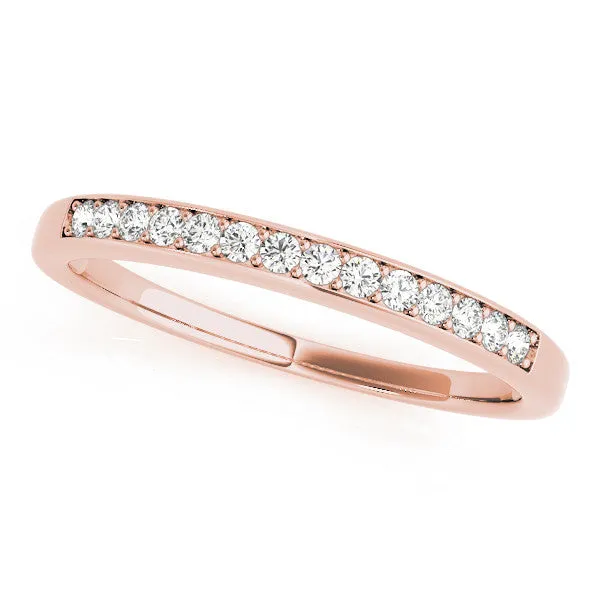 Channel-Set Round Diamond Half Eternity Band Rose gold