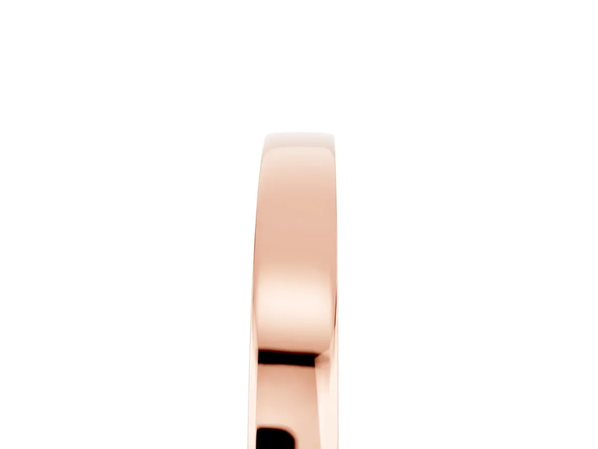 Pavé Round Citrine Channel Set Band Rose gold