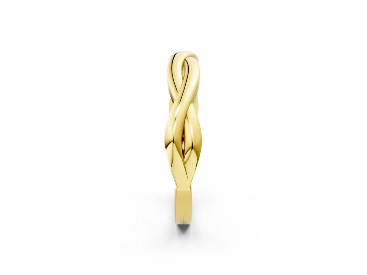 Infinity Twisted Plain Band Yellow gold
