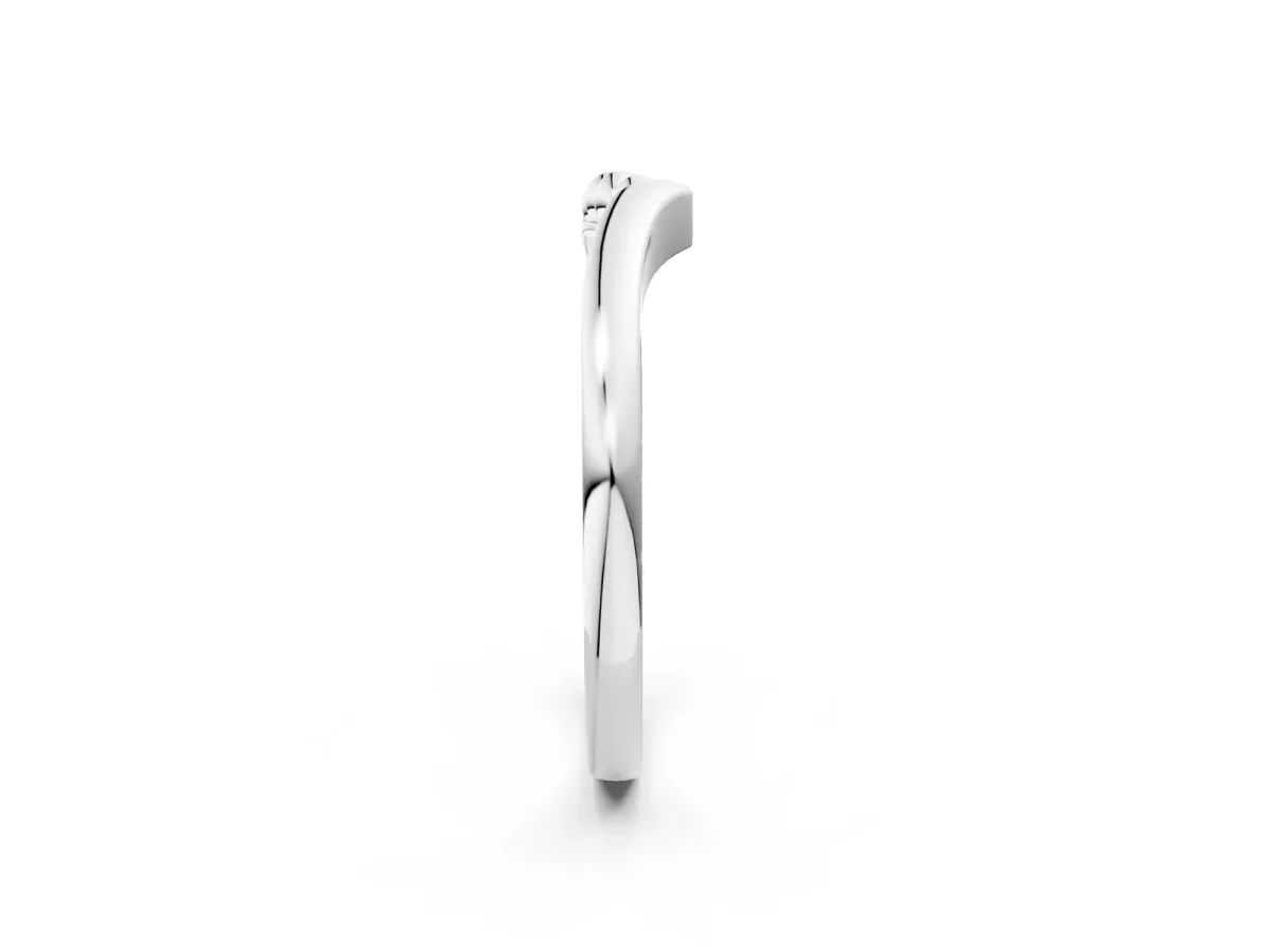 Twisted Solitaire Round Cut Knife Edge Prong Ring Platinum