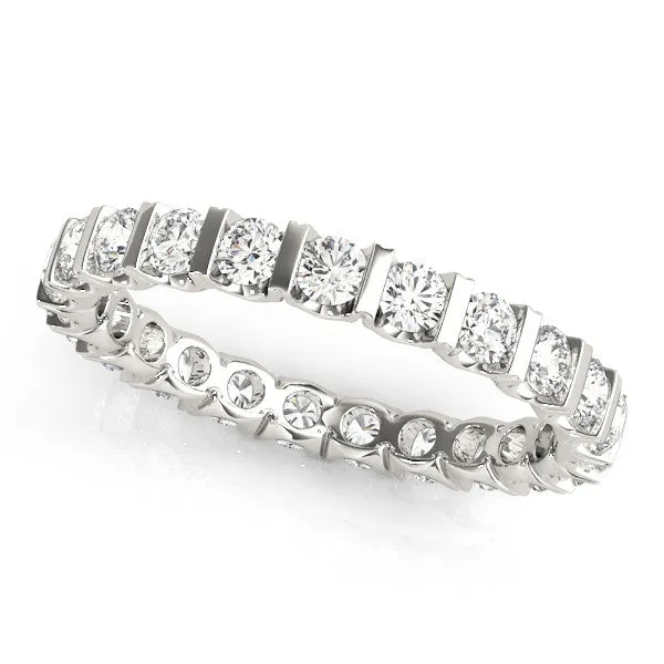 Round-Cut Diamond Eternity Band with Channel Setting Platinum