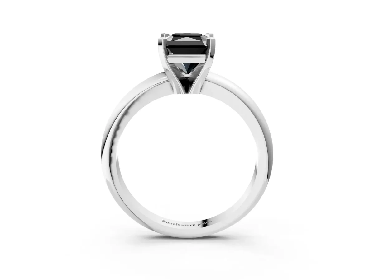Pavé Round Citrine Twist Band Platinum