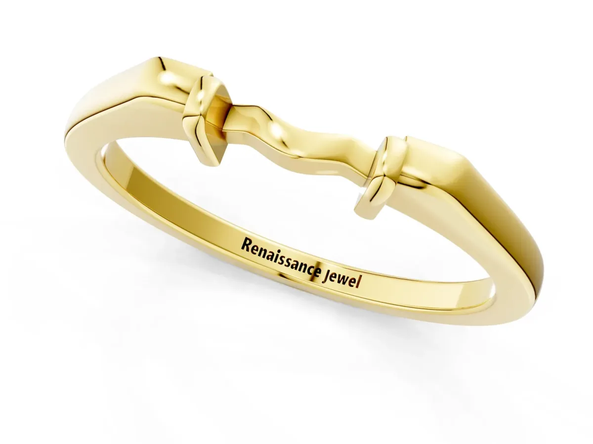 Classic Knot Twist Band Yellow gold