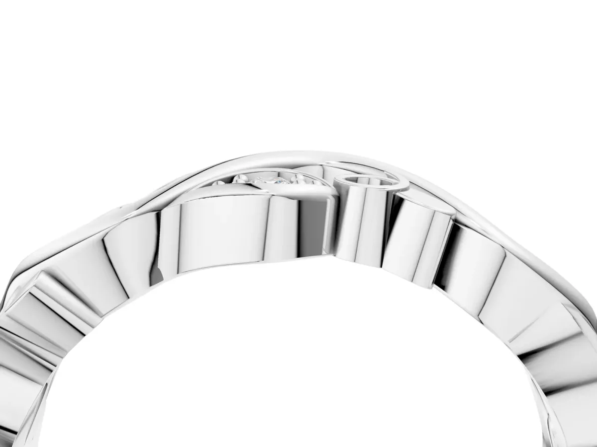 Marquise Diamond Vine Eternity Band with Bezel Setting White gold