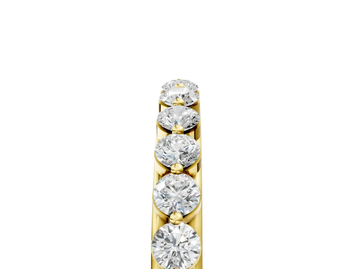 Round Diamond Channel Set Eternity Band Yellow gold