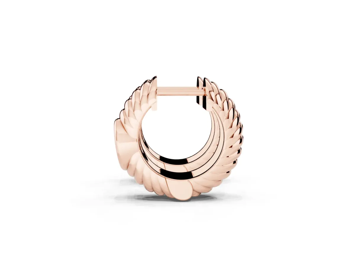Oval Diamond Vera Hoop Earrings Rose gold