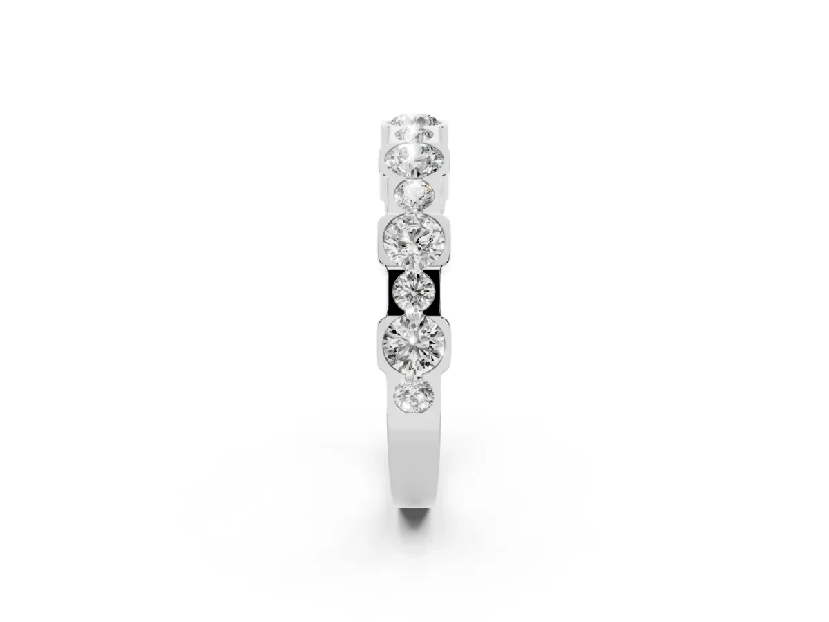Round Diamond Promise Ring with Round Diamond Accents White gold