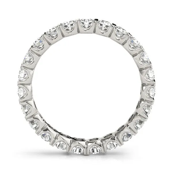 Round-Cut Diamond Eternity Band with Channel Setting Platinum