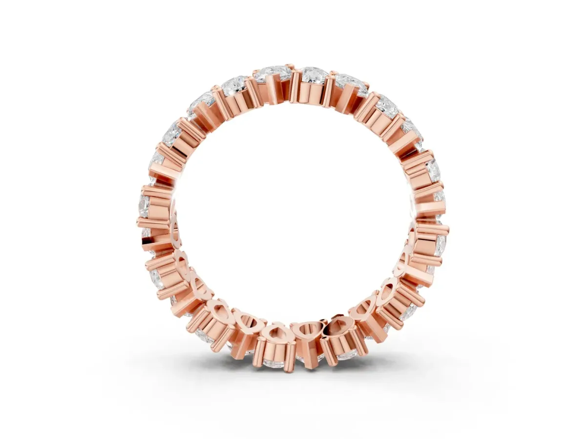 Pear Diamond Shared Prong Eternity Band Rose gold