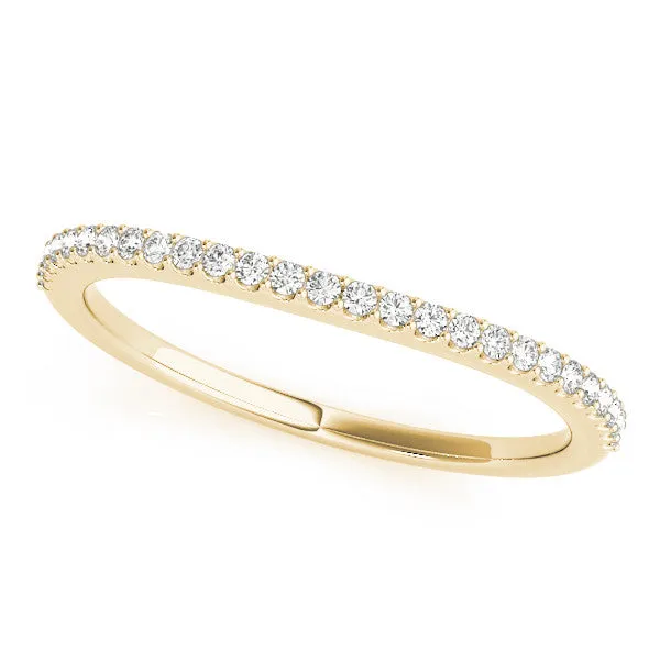 Pavé Round Diamond Eternity Band with Micro Prong Setting Yellow gold