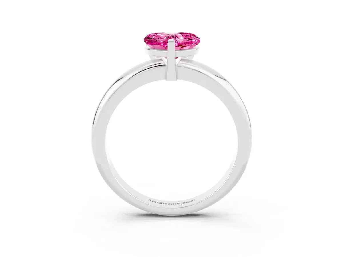 Curved Diamond Cluster Band - Round Stones, Split Shank, Prong Setting Platinum